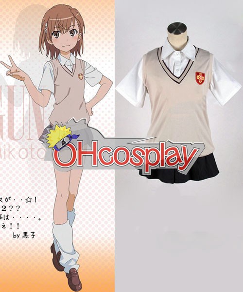 Disfraces To Aru Kagaku no Railgun cosplay uniforme Misaka Mikoto Verano