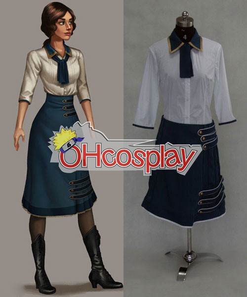 BioShock Infinite 3 Elizabeth Green Dress Cosplay костюми