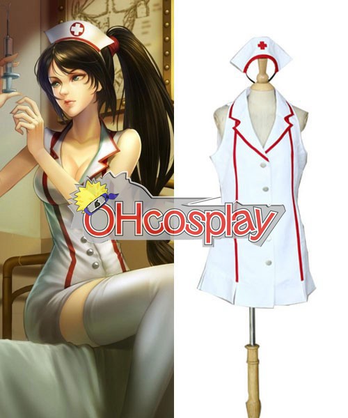 League of Legends Costume Nurse Akali Cosplay Costume