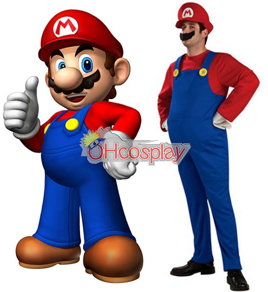 Super Mario Bros Mario Възрастен костюми Cosplay костюми