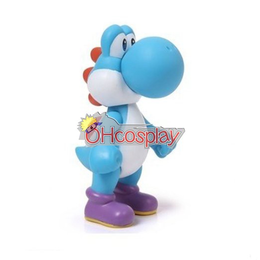 Super Mario Kostymer Bros Blue Dinosaur Model Doll