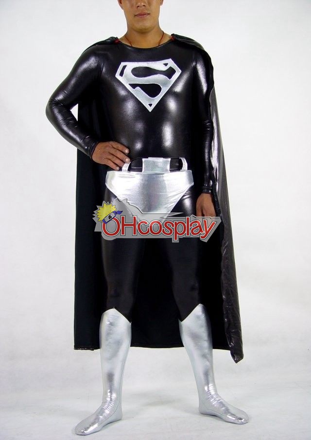 DC Superman Black Cosplay Karneval Kläder