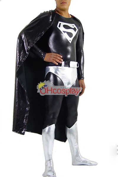 DC Супермен Черно Cosplay костюми