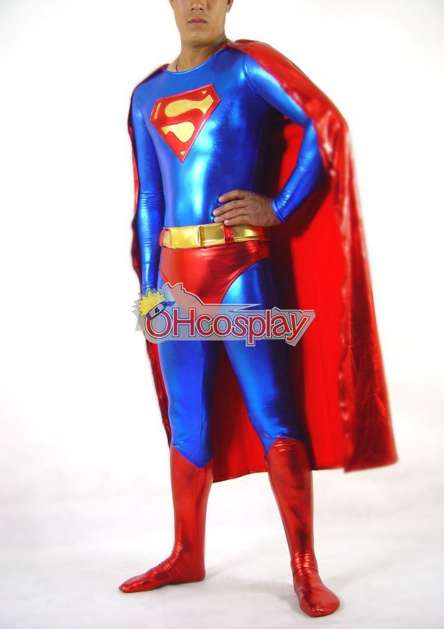 DC Superman Classic Shiny Red udklædning Fastelavn Kostumer