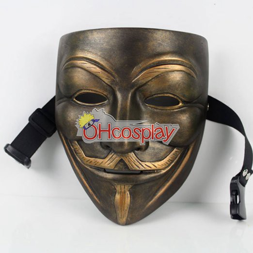 V for Vendetta Maske Cosplay Kostüme Bronze