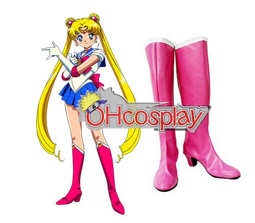 Sailor Moon костюми Tsukino Usagi Pink Cosplay Ботуши