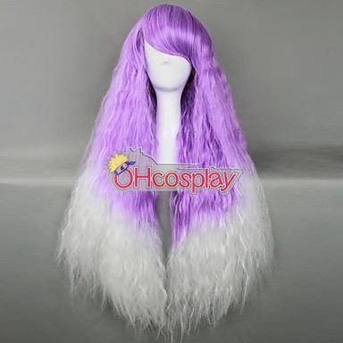 Япония Harajuku Перуки Series Purple & White къдрава коса Cosplay перука - RL027C