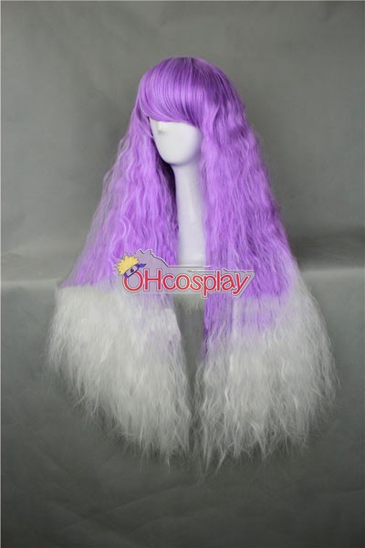 Japón Harajuku Pelucas Serie púrpura y blanco de pelo rizado cosplay peluca - RL027C