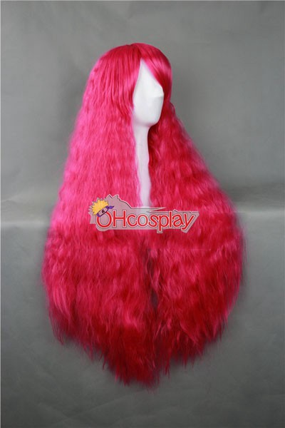 Japan Harajuku Pruiken Series Rose Red Curly Hair Cosplay Wig - RL027A