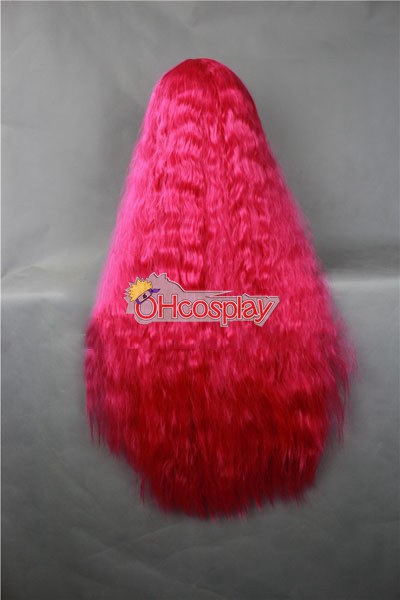 Japan Harajuku Parykker Series Rose Red Curly Hair udklædning Wig - RL027A