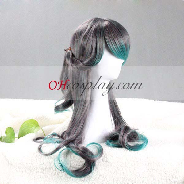Japan Harajuku Peruker Series Gray&Green Cosplay Wig-RL013