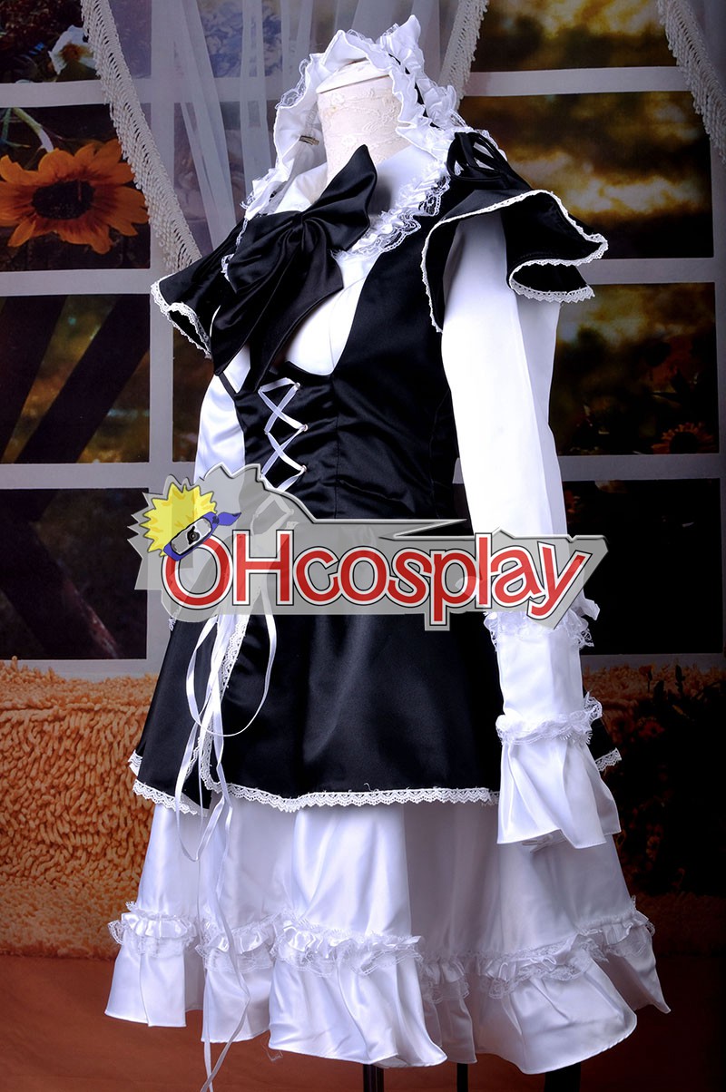 Maid Черно Лолита рокля Cosplay костюми