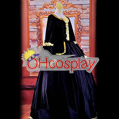 Vocaloid Rin черна рокля Cosplay костюми Deluxe Version