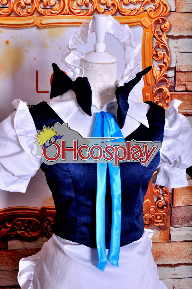 Touhou Project Costumes Izayoi Sakuya Maid Cosplay Costume Deluxe Version