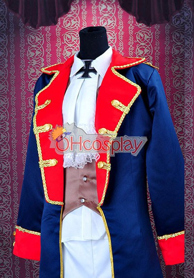 Axis Powers Hetalia Costumes Prussia War Uniform Cosplay Costume Deluxe Version-Y203