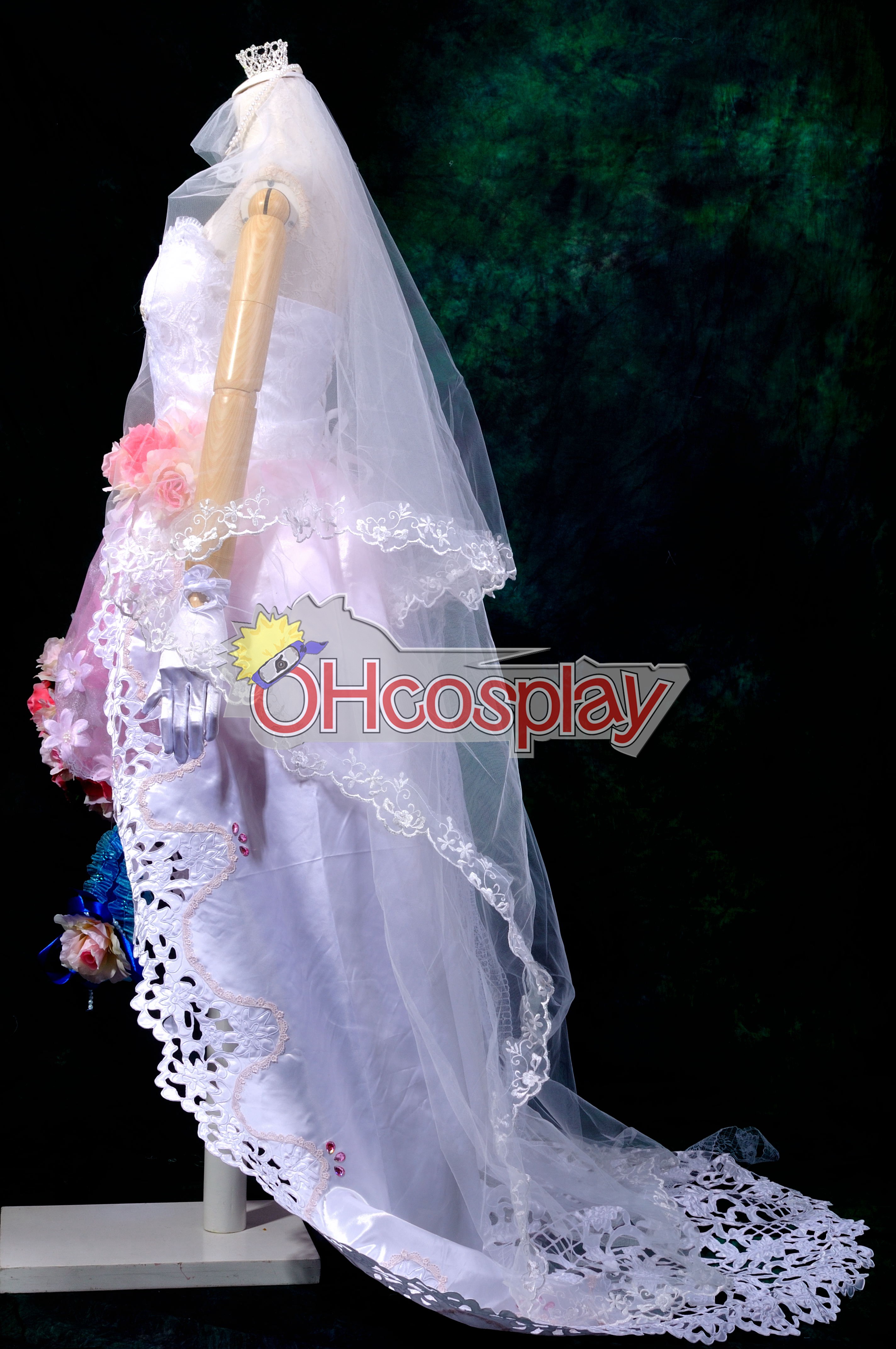 Macross Frontier Costumes The Wings of Goodbye Sheryl Nome Wedding Dress Cosplay Costume Deluxe
