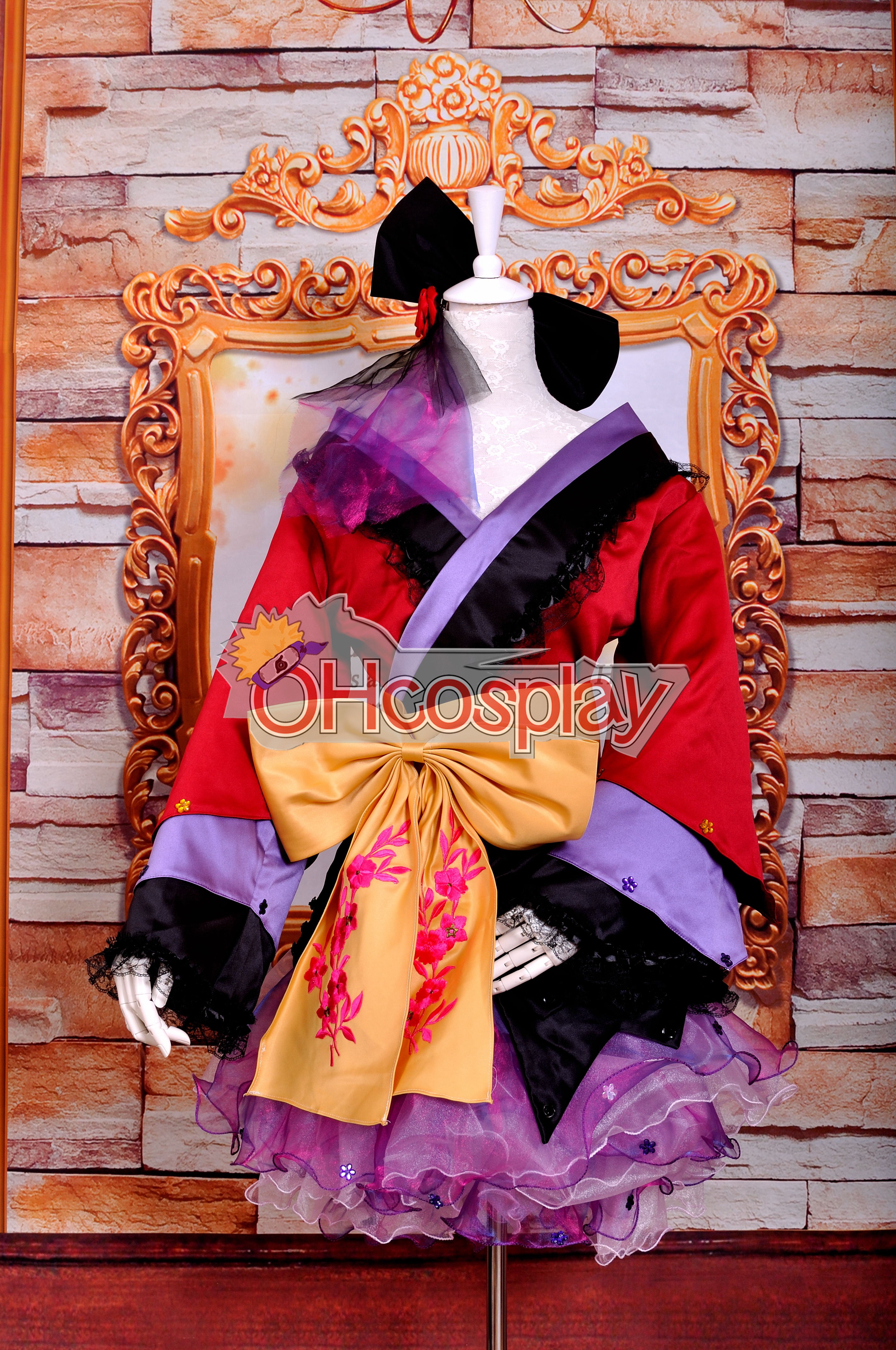 Ruler Vocaloid-ruka PROJECT DIVA2 Courtesan Kimono Lolita Deluxe Version Cosplay Costume