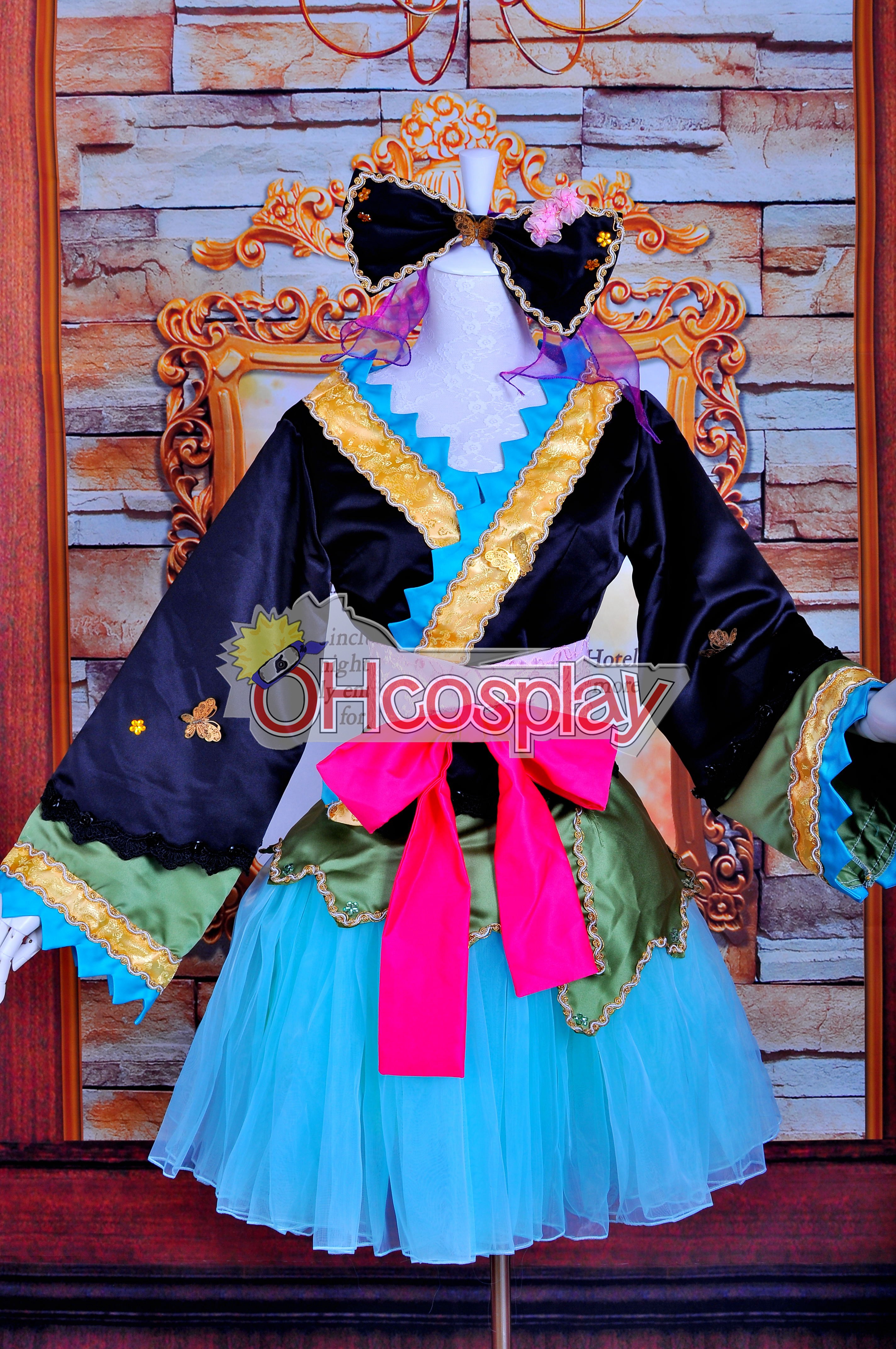 Ruler Vocaloid-Muki PROJECT DIVA2 Courtesan kimono Lolita Cosplay Costume