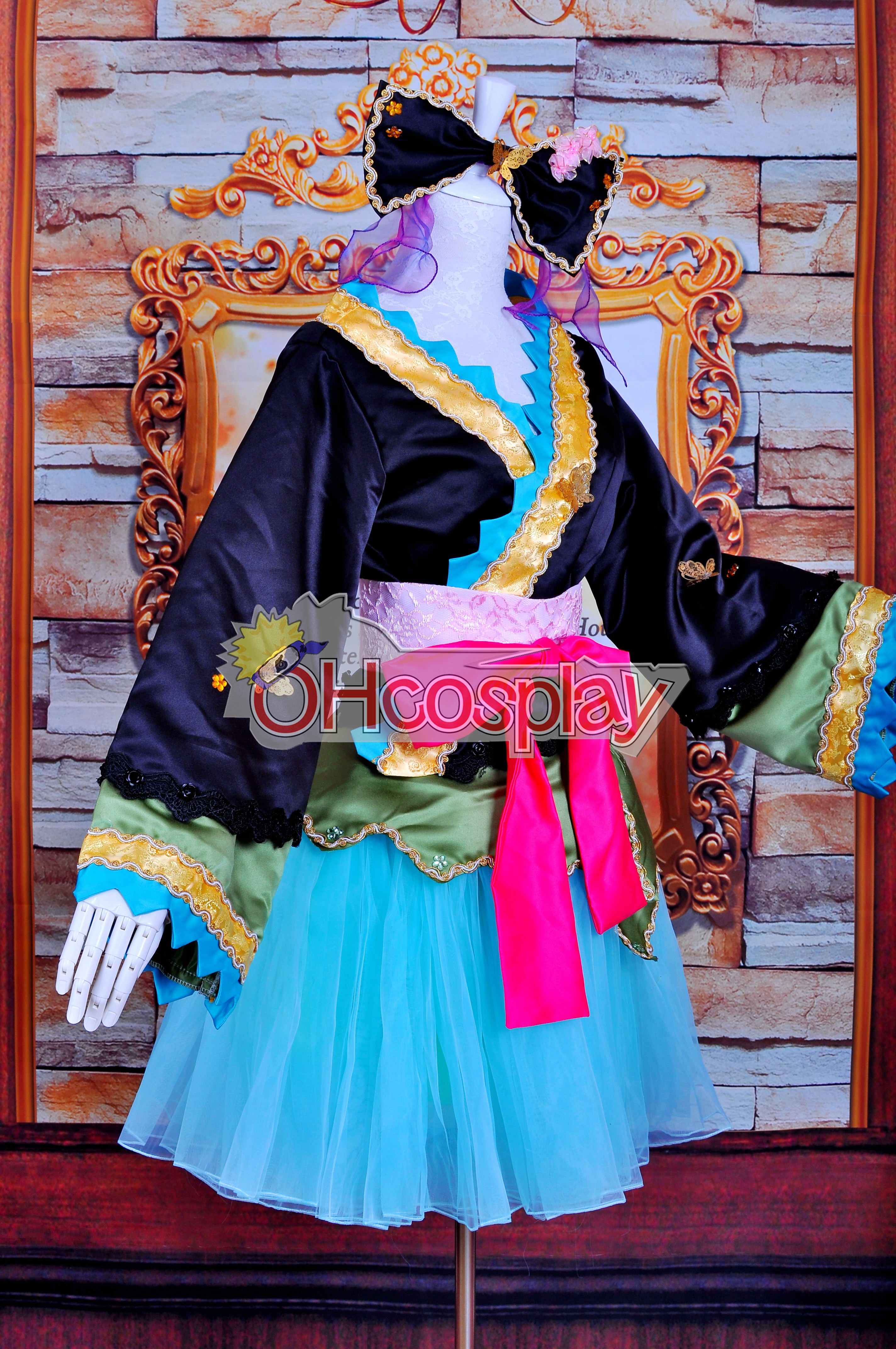Ruler Vocaloid-Muki PROJECT DIVA2 Courtesan kimono Lolita Cosplay Κοστούμια