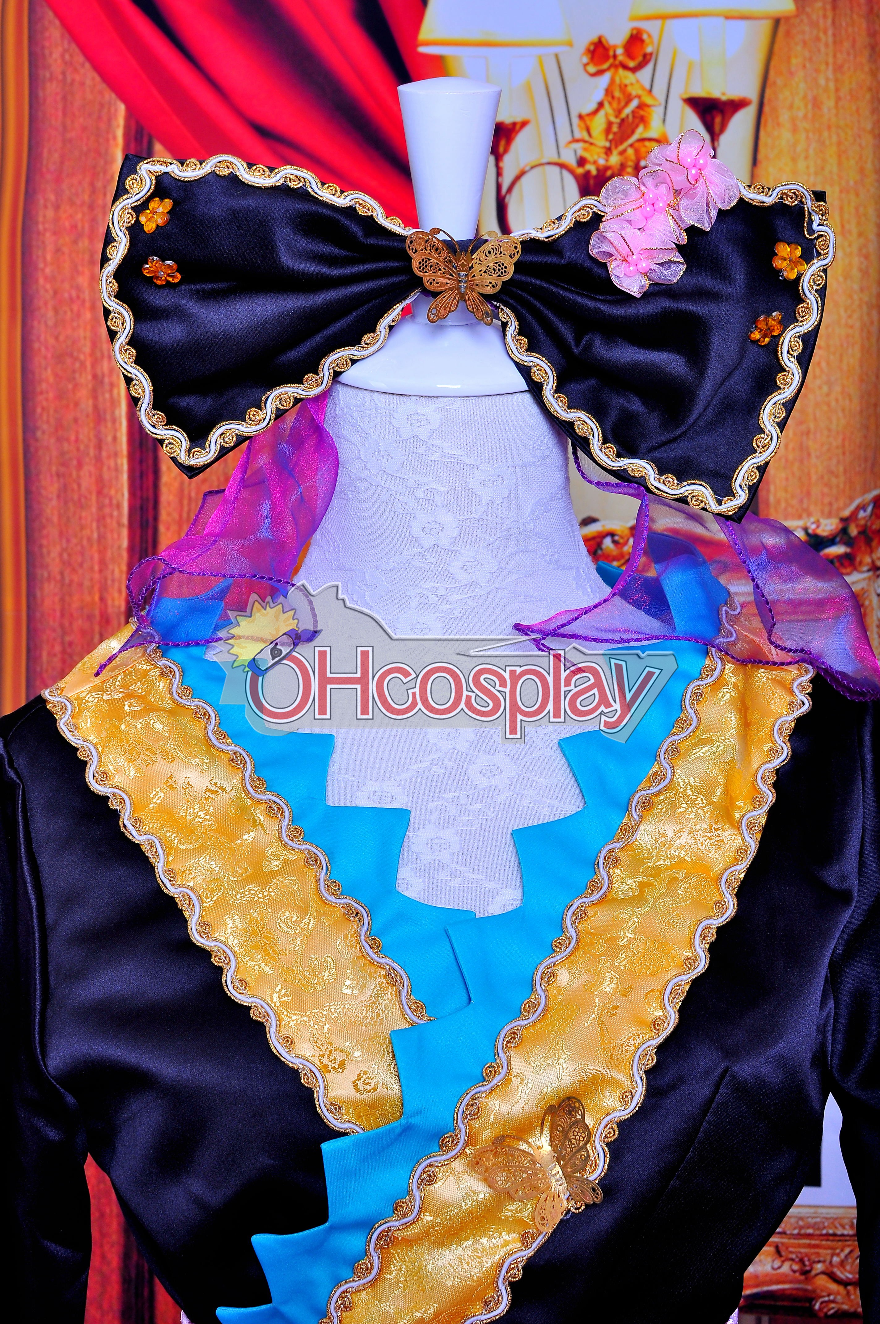 Ruler Vocaloid-ruka PROJECT DIVA2 Courtesan Kimono Lolita Deluxe Version Deguisements Costume Carnaval Cosplay