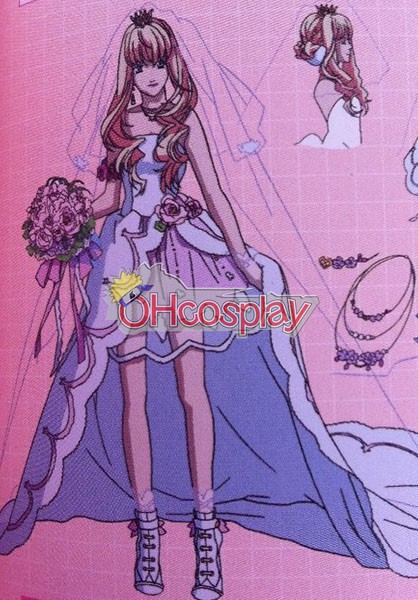Macross Frontier костюми Sheryl Wedding Dress Cosplay костюми Deluxe-P1