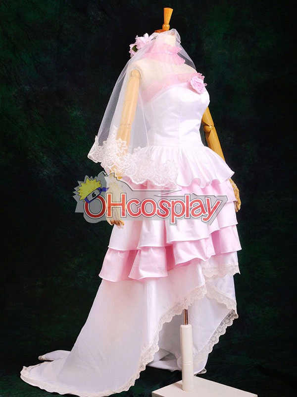 Vocaloid Miku Gorgeous Wedding Dress Lolita Cosplay Costume Deluxe-P2