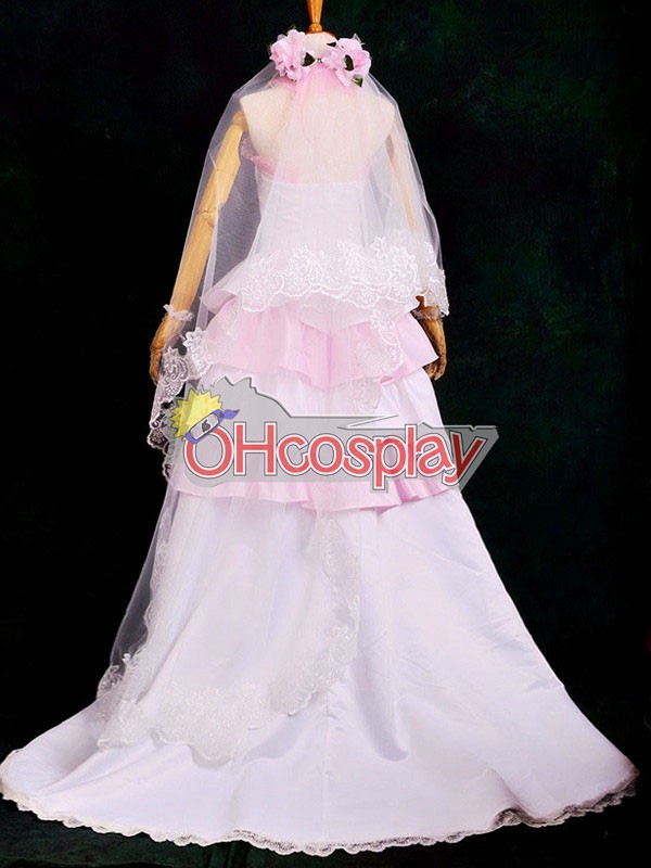 Vocaloid Miku Gorgeous Wedding Dress Lolita Cosplay Costume Deluxe-P2