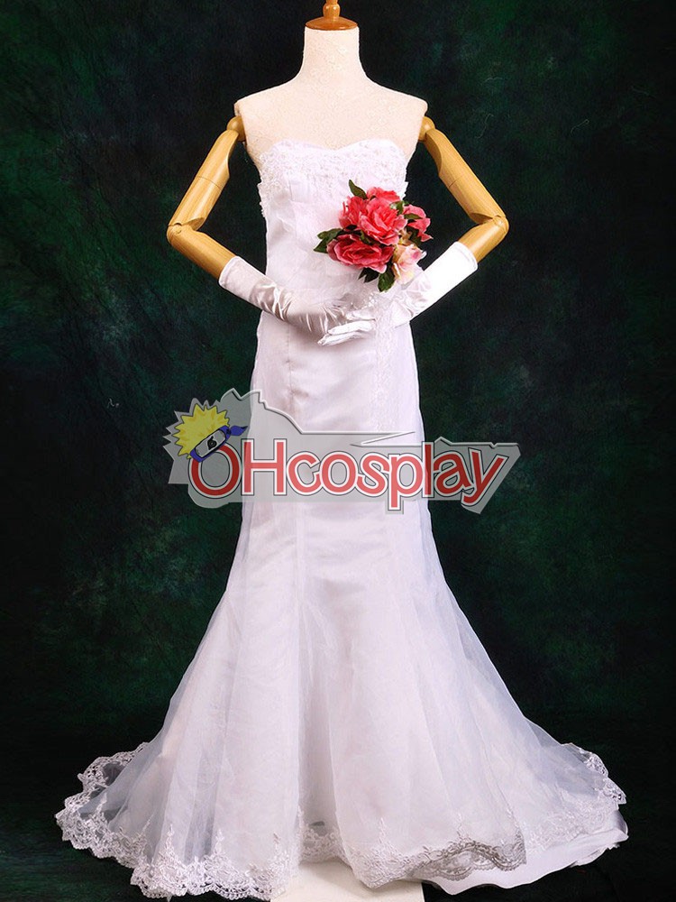 One Piece Costume Boa Hancock Wedding Dress Cosplay Costume Deluxe-P4