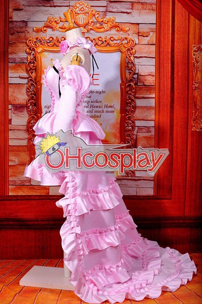 Chobits Costumes Chii Pink Dress Lolita Cosplay Costume ELT0004
