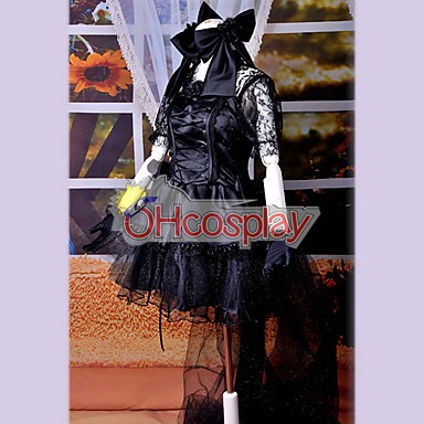 Черна рокля Lolita Cosplay костюми