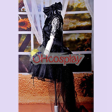 Черна рокля Lolita Cosplay костюми