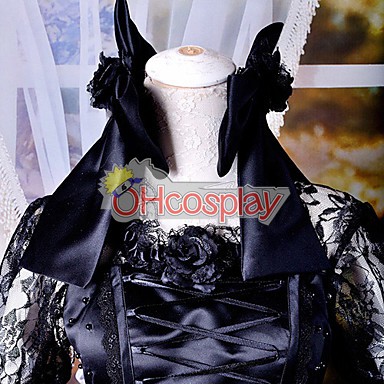 Schwarzes Kleid Lolita Faschingskostüme Cosplay Kostüme