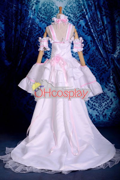 Chobits костюми Chii Pink & White Dress Cosplay костюми