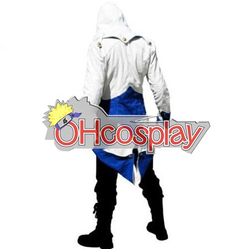 Assassins Creed Costume II Ezio White & Blue Cosplay Hoodie