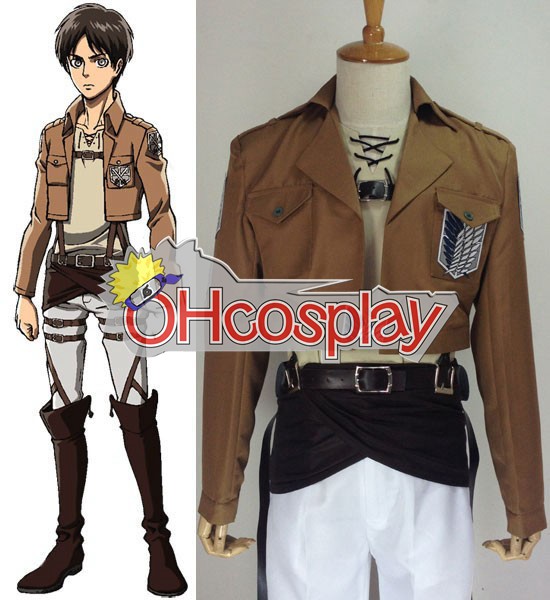 Attack on Titan Costumes (Shingeki no Kyojin) Eren Jaeger Survey Crops Cosplay Costume