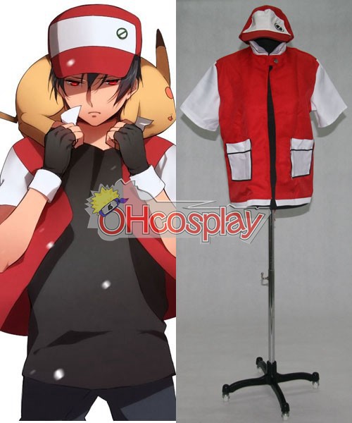Pokemon костюми Ash Ketchum Red Jacket Cosplay костюми