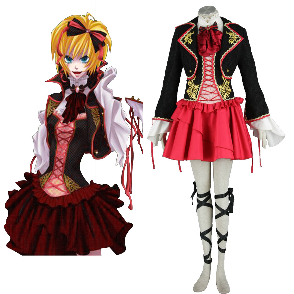 Luksuriøs Vocaloid Kagamine Rin 5 udklædning Fastelavn Kostumer