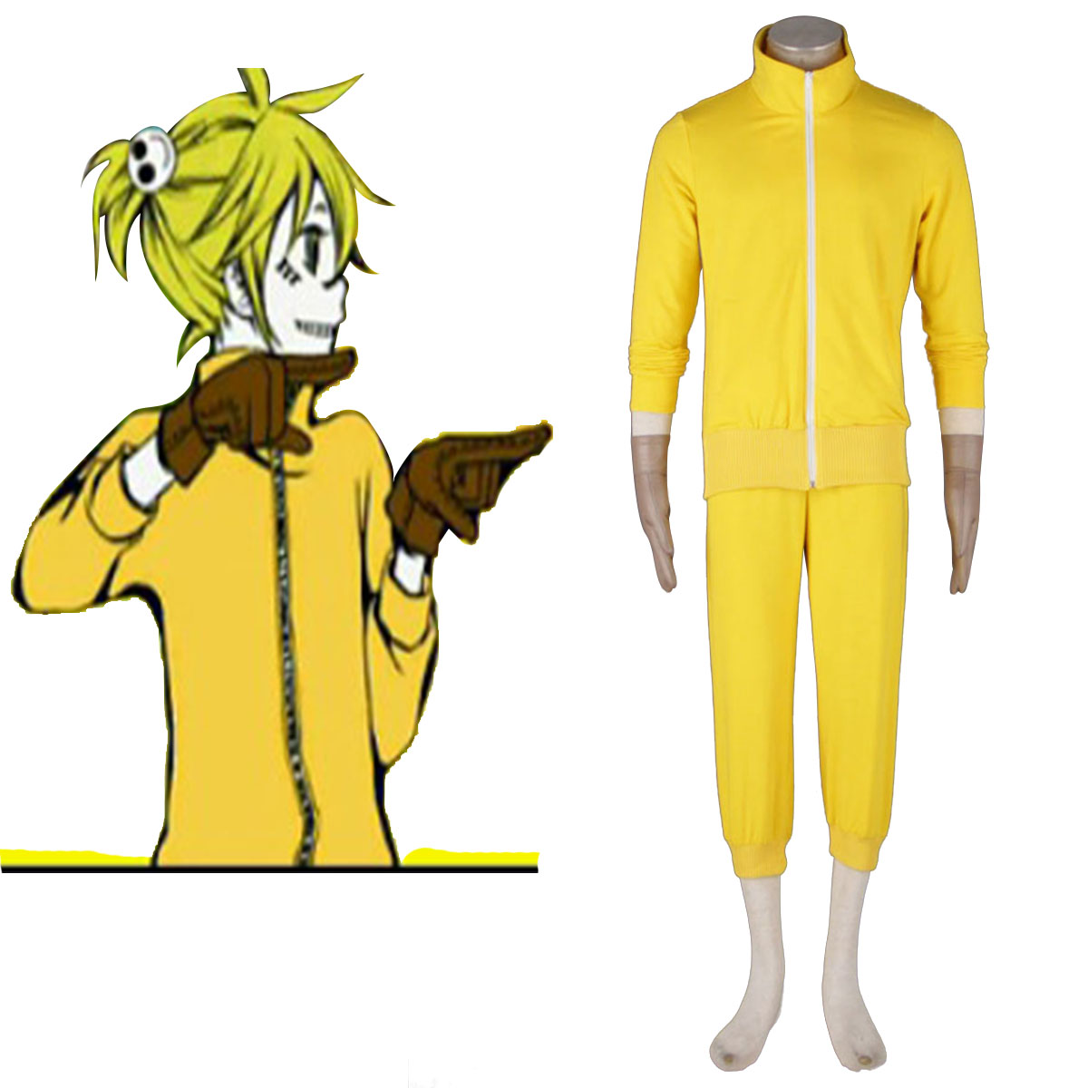 Luksuriøs Vocaloid Kagamine Len 7 udklædning Fastelavn Kostumer